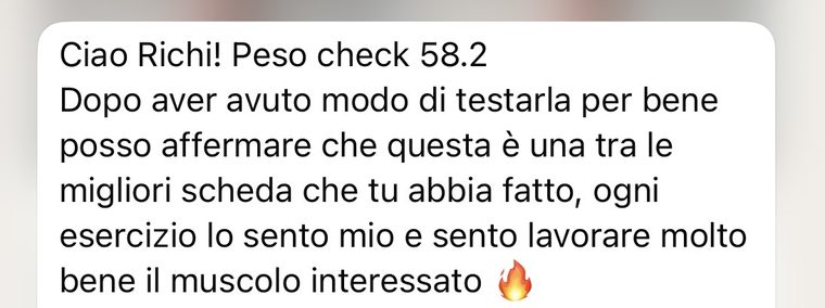 Messaggio di un cliente